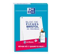 Oxford Bristol 2.0 - Bloc 30 fiches A6 105 x 148mm non perforées - blanc quadrillé 5x5