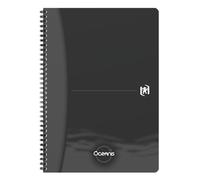 Oxford Cahier à spirale A4 ligné Oceanis plastique recyclé de la mer 180 pages Noir 1 pièce