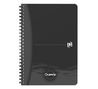 Oxford Cahier à spirale A5 ligné Oceanis plastique recy e la mer 180 pages Noir 1 pièce