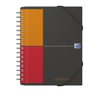 Oxford Cahier à spirale International Meetingbook A5 14,8 x 21 cm - 80g - Perforé - Petits carreaux 5x5 - 160 pages