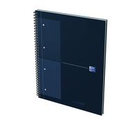 Oxford Cahier à spirale International Notebook 23 x 29,7 cm - Perforé 4 trous - Petits carreaux 5x5 - 160 pages - Pétrole