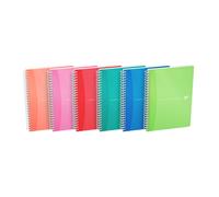 Oxford Cahier à spirale Office My Colours A5 14,8 x 21 cm - 90g - Petits carreaux 5x5 - 180 pages