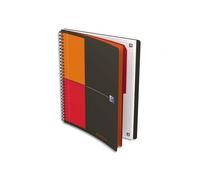 Oxford Cahier Activebook Inconnect Couverture Polypropylène Gris Spirales 160 Pages Perforées 80g 5x5 17,6 X 25 Cm