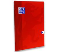 OXFORD Cahier Color Life 24x32cm Grands Carreaux Seyès 96 Pages Agrafées Couverture Carte Rouge