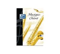 Oxford Cahier De Musique Essential Piqûre 24 Pages Seyès + 24 Pages Portées 24 X 32 Cm. Couverture Carte