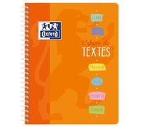 Oxford Cahier De Texte Essential Spiralé 148 Pages Seyès 17 X 22 Cm. Couverture Carte Assortie