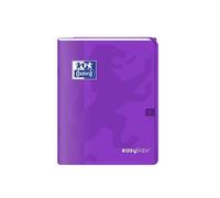 OXFORD Lot de 3 Cahiers Easybook agrafé 17x22cm 96 pages grands carreaux violet