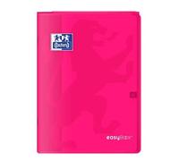 Oxford 400100010 EasyBook Cahier agrafé A4 96 pages 90 g grands carreaux seyès Rose