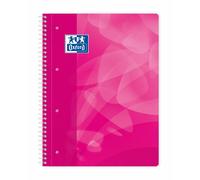Cahier Oxford Lagoon A4+ grands carreaux Seyès 160 pages reliure spirale couverture polypro coloris assortis
