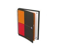 Oxford Cahier Meetingbook Inconnect Gris Spirale 160 Pages Perforées 80g 5x5 Format Tablette 17,6 X 25 Cm (B5)
