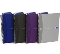 OXFORD Cahier Office Essentials B5 Petits Carreaux 5mm 180 Pages Reliure Intégrale Couverture Carte Couleur Aléatoire