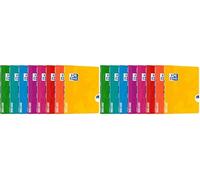Oxford Cahier OpenFlex 17x22cm Grands Carreaux Seyès 96 Pages Agrafées Couverture Polypro Coloris Assortis (Lot de 2)