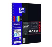 Oxford Cahier Projectbook - Polypropylene - 4 Sections - 200 Pages - 23.5 X 30 Cm - Petits Carreaux - Etudiant