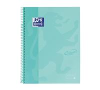 Oxford, Carnet A4+ pointillé, Bullet Journal, couverture extra rigide, 80 feuilles micro-perforées, Europeanbook Dotbook Touch, couleur Ice Mint Pastel