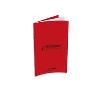 Oxford Carnet C9 90g, 9x14, 96 Pages Quadrillées 5x5, Agrafé, Couverture Polypro Rouge