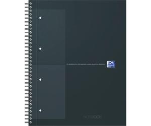 Oxford - Carnet international à spirales A4+ RT 5x5 noir | 5 pièces