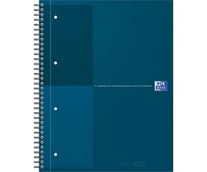 Oxford - Carnet international à spirales noir oxf a4+ ligné petr sw | 5 pièces
