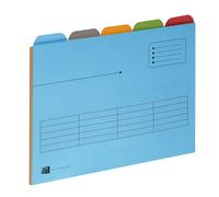Oxford Chemises sous-dossiers à onglets Ultimate A4 en carte kraft 240g couleurs assorties - Lot de 5