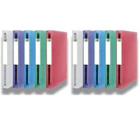 OXFORD Classeur 2nd Life A4XL Dos 40mm 4 Anneaux Ronds Couverture Polypro Coloris Assortis (Lot de 2)