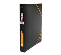 OXFORD Classeur à Anneaux Nomade For Students A4XL Dos 40mm 4 Anneaux Couverture Polypro Bicolores Noir/Orange