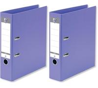OXFORD Classeur à Levier Smart Pro+ A4XL Dos 80mm 2 Anneaux Couverture Polypro Rembordée Violet, 28,3x32x8 cm (Lot de 2)