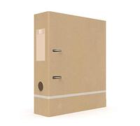 Oxford Classeur à Levier Touareg A4 Dos 80 mm 2 Anneaux Couverture Kraft Coloris Beige et Blanc Givré