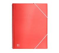 Oxford, Classeur à pochettes plastique A4, 30 pochettes transparentes, couleur rouge
