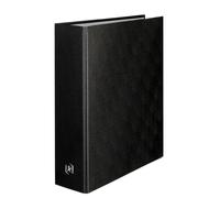 OXFORD Classeur Balacron A4XL Dos 80mm 4 Anneaux en D Couverture Carte Rembordée en PVC Noir
