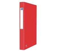 OXFORD Classeur Eurofolioplus A4 Dos 35mm 2 Anneaux Couverture Carte Rouge