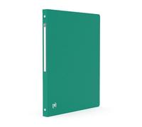 OXFORD Classeur Memphis A4 Dos 20mm 4 Anneaux Ronds Couverture Polypro Vert