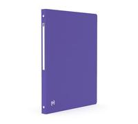 Oxford Classeur Memphis A4, Dos 20 mm, 4 anneaux ronds, Couverture Polypro, Violet