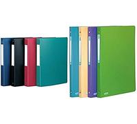 OXFORD Classeur Memphis A4 Dos 40mm 4 Anneaux Ronds Couverture Polypro Vert