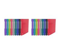 OXFORD Classeur Osmose A4 Dos 20mm 4 Anneaux Ronds Couverture Polypro Coloris Assortis (Lot de 2)