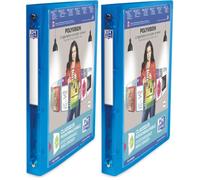 OXFORD Classeur Polyvision A4 Dos 30mm 4 Anneaux Ronds Couverture Polypro Bleu (Lot de 2)