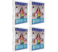 OXFORD Classeur Polyvision A4 Dos 30mm 4 Anneaux Ronds Couverture Polypro Incolore (Lot de 4)