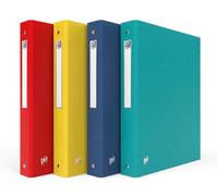 Oxford Classeur Top Fileplus A4 Dos 40 mm 4 Anneaux Ronds Couverture Carte Pelliculée Coloris Assortis