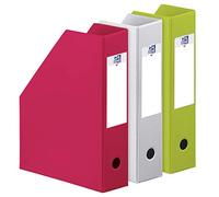 Oxford Color Life Tonic Lot de 3 Porte - revues PVC Dos 7 cm Rouge/Vert/Jaune 400080220