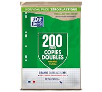 OXFORD Copies doubles perforées A4 Séyès 200 pages (50 copies) 90g