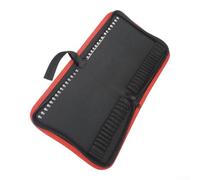 Oxford Drill Bit Case 55 Slots Zipper Storage Bag(For 30pcs bits) | 55 spacious slots, pour clear label inside, water resistant oxford, smooth zipper, sturdy carry handle