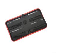 Oxford Drill Bit Case 55 Slots Zipper Storage Bag(For 55pcs bits) | 55 spacious slots, pour clear label inside, water resistant oxford, smooth zipper, sturdy carry handle