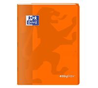 Oxford EasyBook Cahier Agrafé 24 x 32cm 96 Pages Grands Carreaux Seyès 90gr Couverture Polypro Orange avec Pochettes, Lot de 40