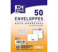 Lot de 50 EnveloPPes Oxford 114x162 auto adhesive precasee - blanc