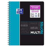 OXFORD Etudiants Cahier Spirale Multinotes au Format A4+ 160 Pages Réglure Lignée 7mm - Cahier avec 3 Intercalaires