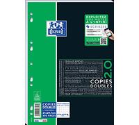 Oxford Etudiants SOS Notes Feuille Double Petits Carreaux 400 Pages A4 Blanc