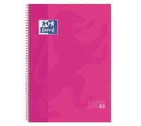 OXFORD Europeanbook 1 Cahier à spirale A4 avec carreaux 5 x 5 mm fuchsia - 80 feuilles