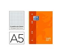 Oxford Europeanbook 1 Cahier Quadrillé 5x5 À Spirale A5 120 Pages - Orange