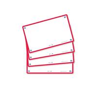 Fiches 'Flash 2.0', 75 x 125 mm, uni, rouge