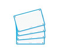 Oxford Flash 2.0 - 80 Fiches Bristol Flash Cards 7,5 x 12,5cm Petits Carreaux Cadre Turquoise