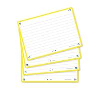 Oxford Fiches Flash 2.0 – 105 x 148 mm lignées – Jaune – 80 fiches