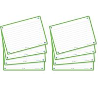 Oxford Flash 2.0-80 Fiches Bristol Flash Cards A6 (10,5 x 14,8cm) Ligné Cadre Vert (Lot de 2)